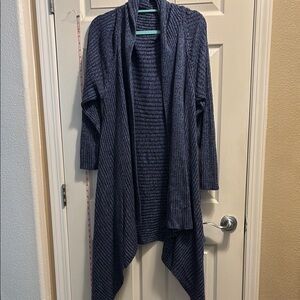 Skinnygirl Blue Asymmetrical Cardigan Sweater